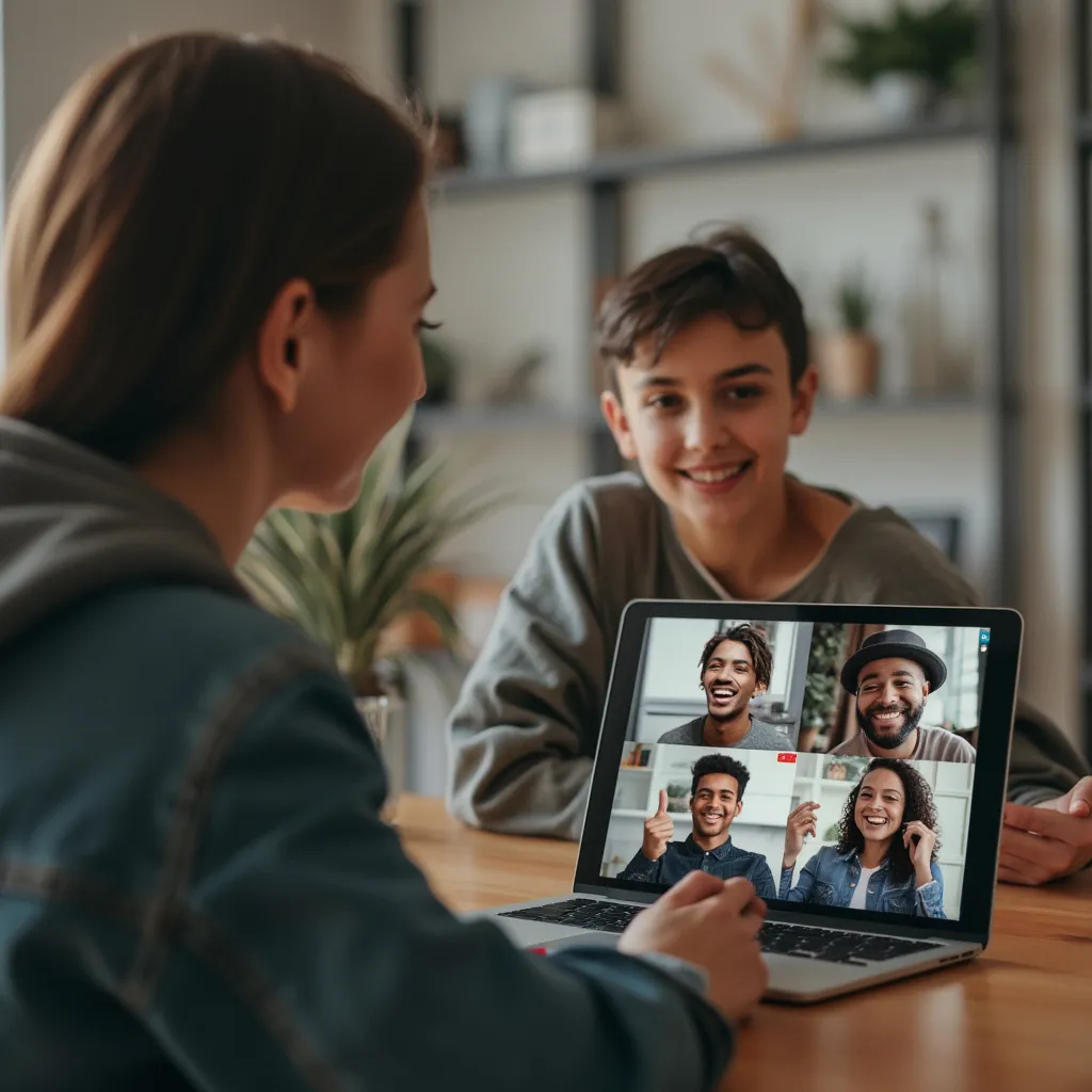 Reunión virtual de estudiantes